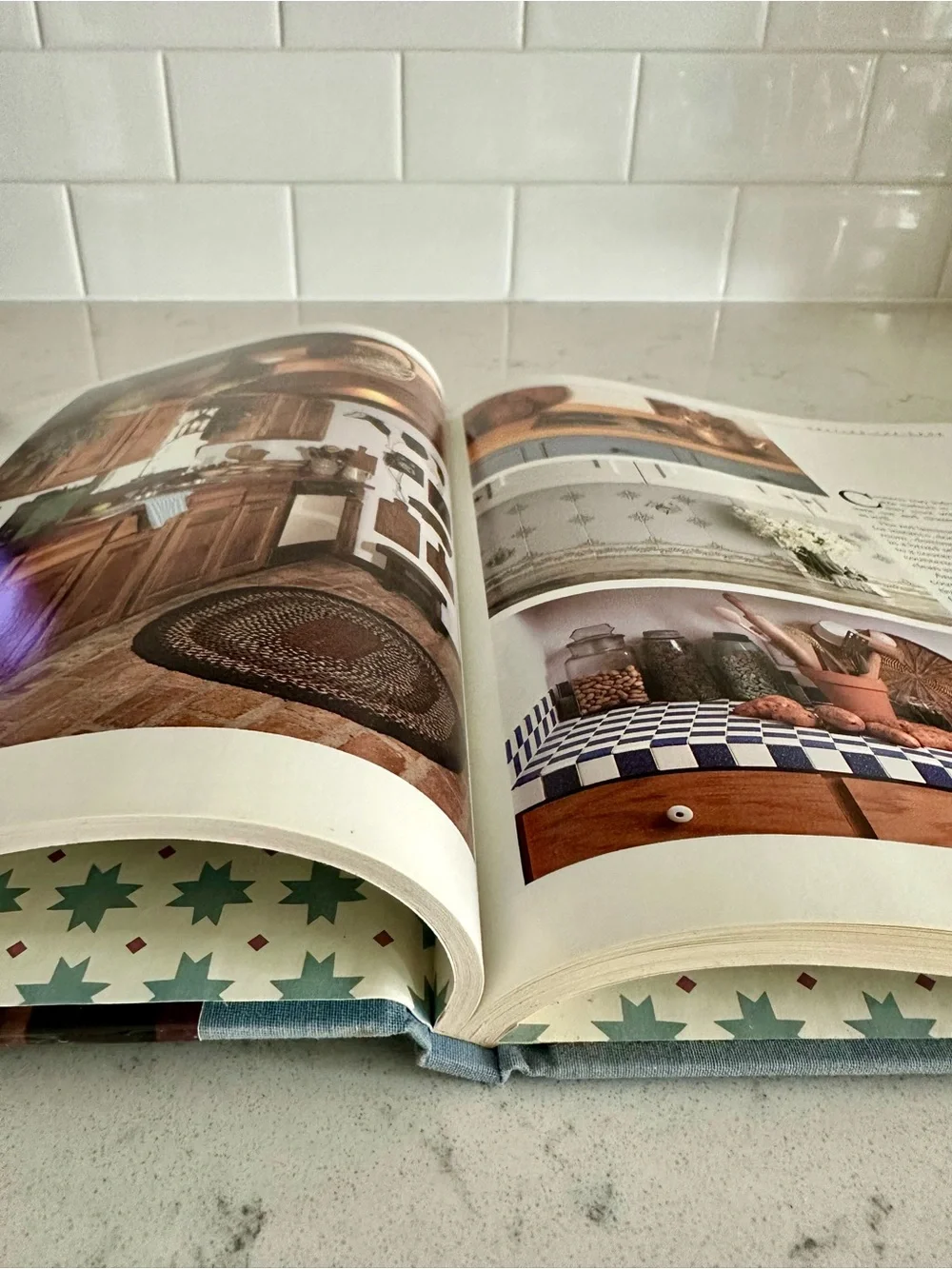 American Country The Country Kitchen Hardback Coffee Table Book- Blue Cover